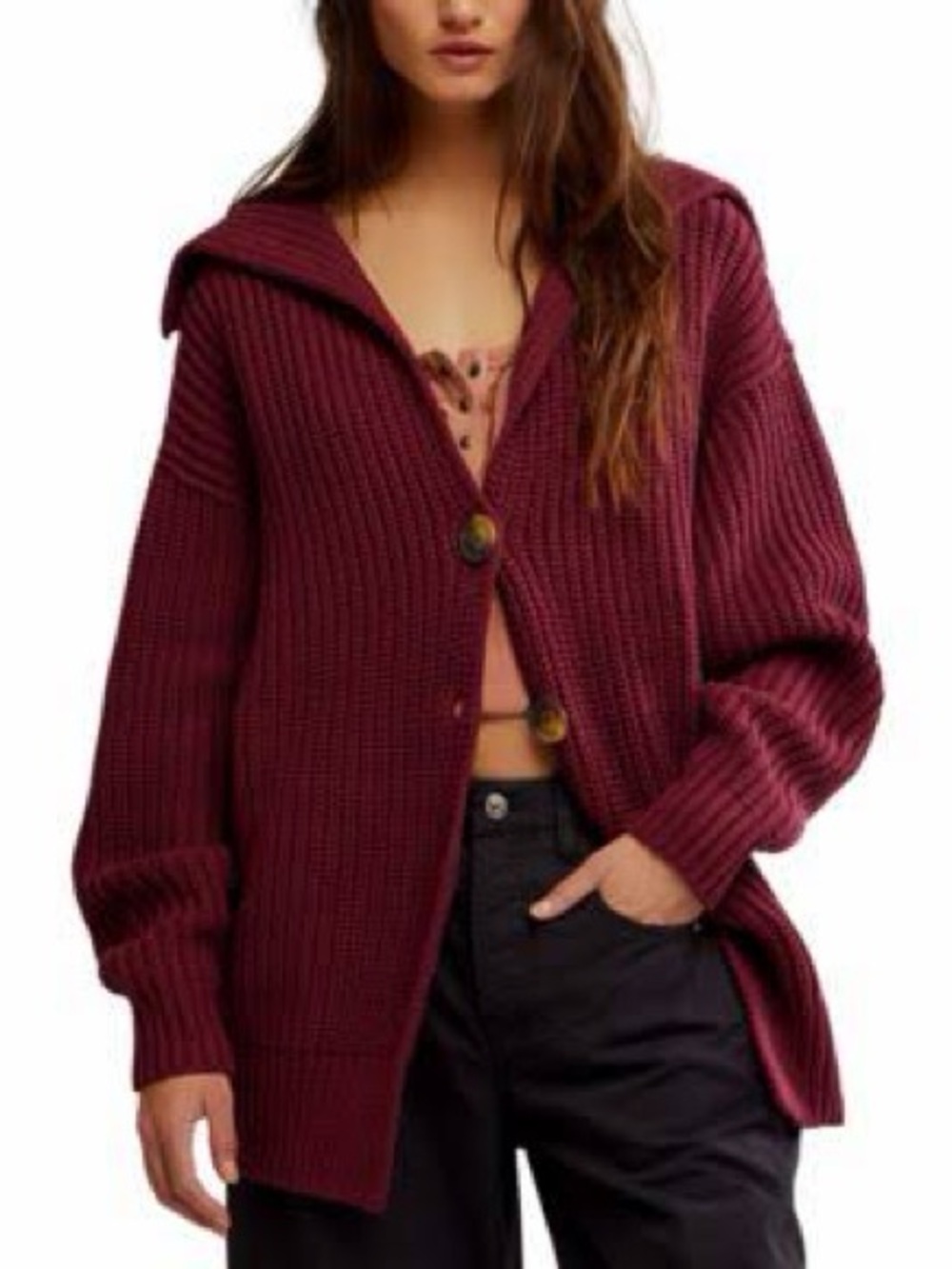 Free People Oversized Swim Too Deep Cardigan
